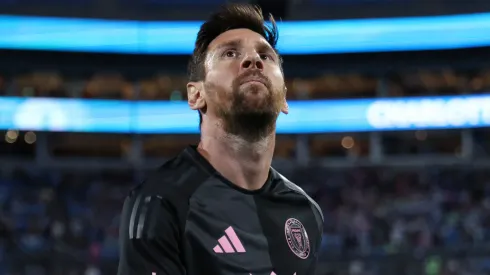 Lionel Messi #10 of Inter Miami CF reacts after the team's defeat.