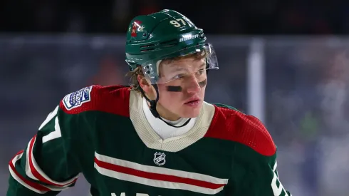 Kirill Kaprizov at Target Field on January 1, 2022 in Minneapolis, Minnesota.