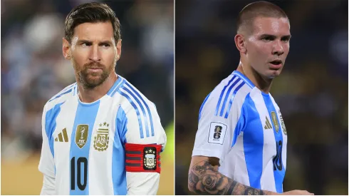 Lionel Messi and Franco Mastantuono of Argentina.