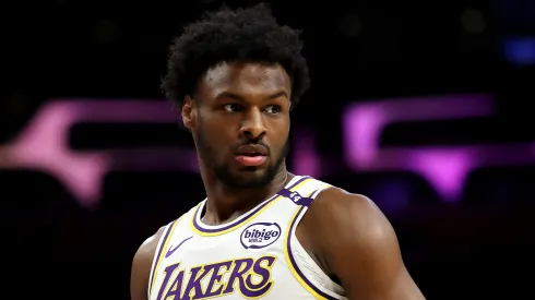 Bronny James #9 of the Los Angeles Lakers.