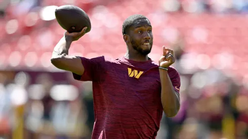 Josh Johnson #14 of the Washington Commanders