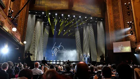Atmosphere during the Ballon D'Or ceremony at Theatre Du Chatelet in Paris on October 17, 2022.