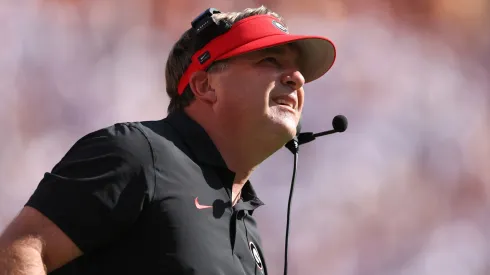 Kirby Smart the head coach of the Georgia Bulldogs.