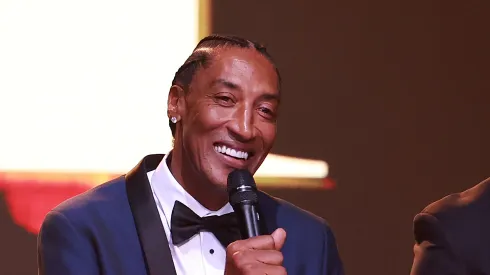 Scottie Pippen speaks during the the 2024 NBL MVP Awards
