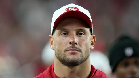 Nick Bosa at Levi's Stadium on August 09, 2025 in Santa Clara, California.