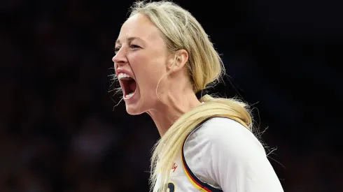 Sophie Cunningham #8 of the Indiana Fever.