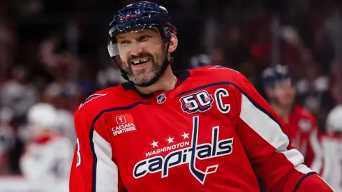 Alex Ovechkin #8 of the Washington Capitals in 2024.