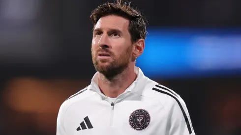 Lionel Messi #10 of Inter Miami CF warms up prior to the MLS match.