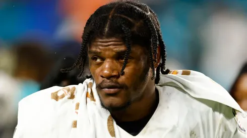 Lamar Jackson #8 of the Baltimore Ravens.