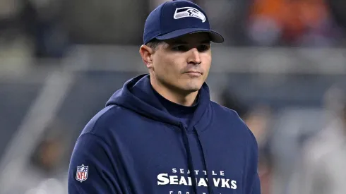 Head coach Mike Macdonald of the Seattle Seahawks