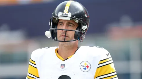 Aaron Rodgers #8 of the Pittsburgh Steelers.