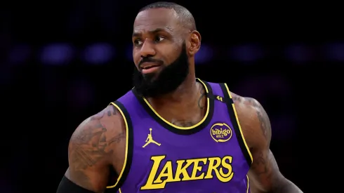 LeBron James #23 of the Los Angeles Lakers in action against the New Orleans Pelicans.