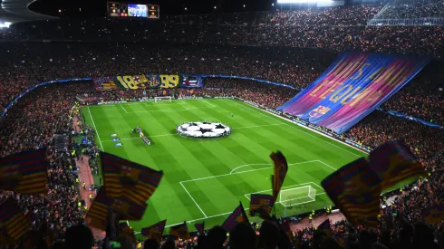 A general view as fans show their support as the teams line up in 2017.