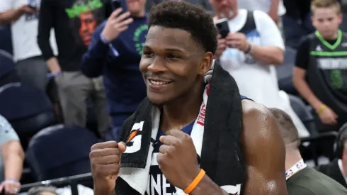 Anthony Edwards #5 of the Minnesota Timberwolves.