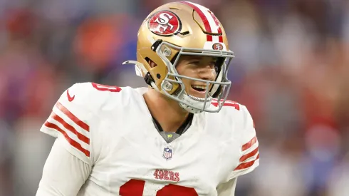 Mac Jones #10 of the San Francisco 49ers