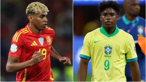 Lamine Yamal of Spain and Endrick of Brazil.