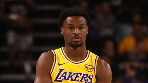 Bronny James #9 of the Los Angeles Lakers.