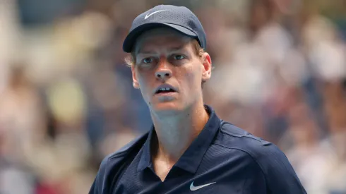 Jannik Sinner during the Beijing Open final against Learner Tien.