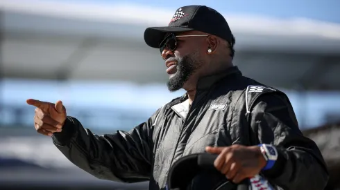 David Ortiz looks on during practice.