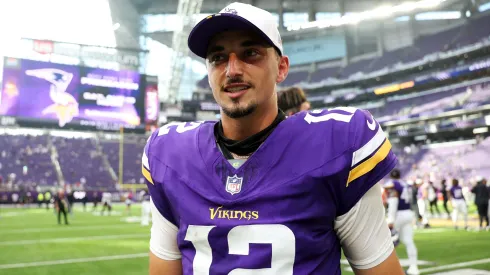 Max Brosmer #12 of the Minnesota Vikings.