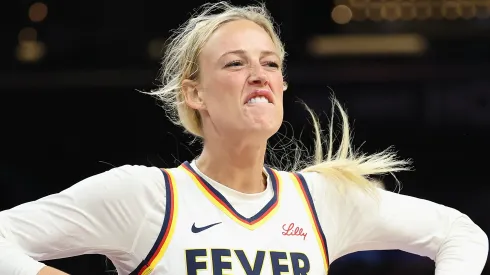 Sophie Cunningham #8 of the Indiana Fever.