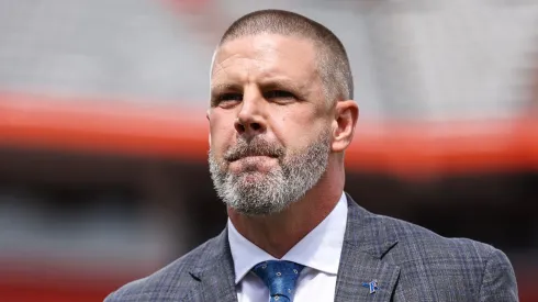 Billy Napier at Ben Hill Griffin Stadium on October 04, 2025 in Gainesville, Florida.