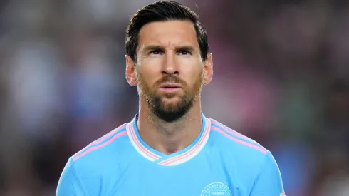 Lionel Messi #10 of Inter Miami CF looks on prior to the MLS match.