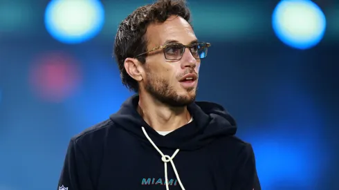 Head coach Mike McDaniel of the Miami Dolphins takes the field.