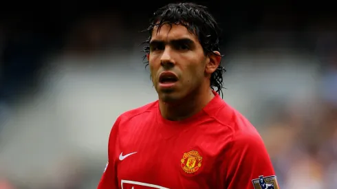 Carlos Tevez of Manchester United in 2007.