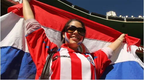 A Paraguay fan with flag