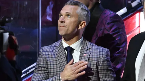 Martin St. Louis at Bell Centre on October 9, 2024 in Montreal, Quebec, Canada.