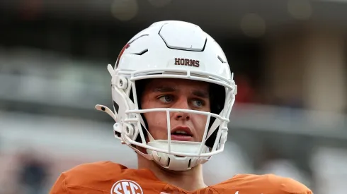 Arch Manning at Darrell K Royal-Texas Memorial Stadium on September 20, 2025 in Austin, Texas.
