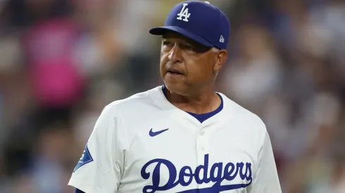 Dave Roberts addresses the media after the Dodgers clinched an NLCS berth.