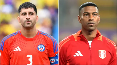 Guillermo Maripan of Chile and Miguel Araujo of Peru.