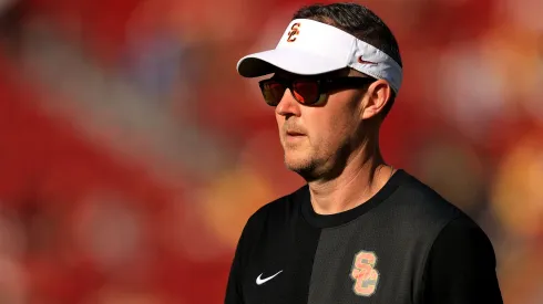 Head coach Lincoln Riley of the USC Trojans.