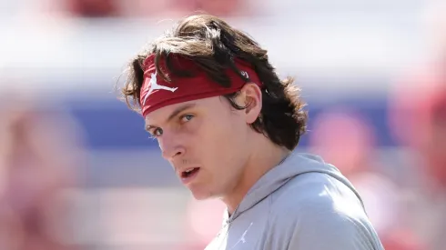 John Mateer at Cotton Bowl Stadium on October 11, 2025 in Dallas, Texas.