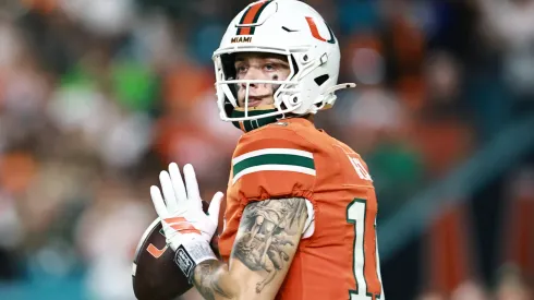 Carson Beck #11 of the Miami Hurricanes.