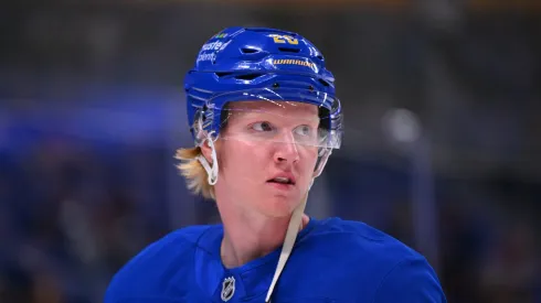 Rasmus Dahlin at KeyBank Center on October 9, 2025 in Buffalo, New York.