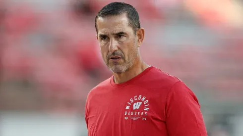 Head coach Luke Fickell of the Wisconsin Badgers.
