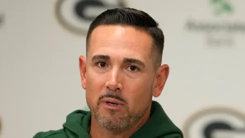 Matt LaFleur at a press conference.