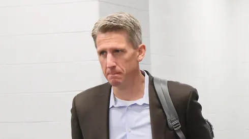 Kris Knoblauch at UBS Arena on October 16, 2025 in Elmont, New York.