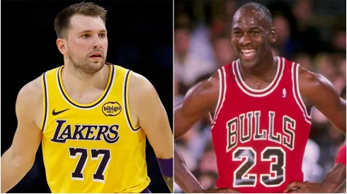 Luka Doncic of Los Angeles Lakers and Michael Jordan of Chicago Bulls.