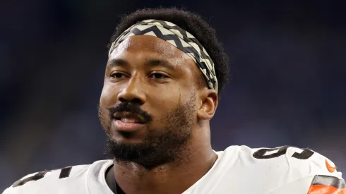 Myles Garrett defensive end of the Cleveland Browns