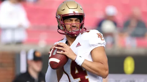 Grayson James #14 of the Boston College Eagles.