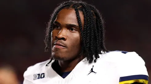 Bryce Underwood #19 of the Michigan Wolverines.