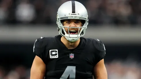Derek Carr #4 of the Las Vegas Raiders in 2022.