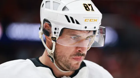 Sidney Crosby at Amerant Bank Arena on October 23, 2025 in Sunrise, Florida.