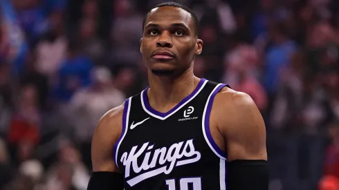 Russell Westbrook during an NBA game with the Sacramento Kings.