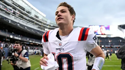 Drake Maye #10 of the New England Patriots