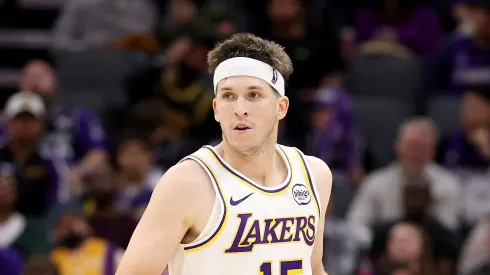 Austin Reaves #15 of the Los Angeles Lakers